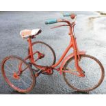 A vintage child's tricycle