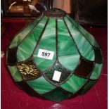 A handmade Tiffany style lamp shade