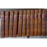 The Works of Samuel Johnson Vols. 2-12, 8vo., leather bound, printed by Luke Hansard, London 1801