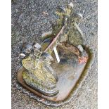 A Victorian cast iron boot scraper - a/f
