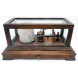 An early 20th Century polished oak cased barograph by Negretti & Zambra - R/5644 - top glass pane