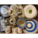 A Crown Staffordshire part coffee set and other ceramics