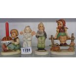 Four Hummel figures