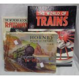 A 1939 Hornby Book of Trains catalogue (a/f) and two further train books