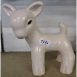 An unmarked Denby stoneware lamb