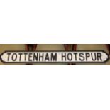 A modern painted wood Tottenham Hotspur street sign