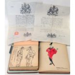 An early 20th Century autograph album and another with original and clip contents - sold with late