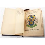 Book Insignia and Plate City of Westminster with gilt leather boards- signed