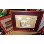 Gordon: a framed mixed media painting entitled "Sphinx" - signed and dated 67 - sold with a