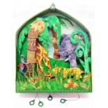 Vicki Wood: a handmade jungle themed automaton - elephant action a/f