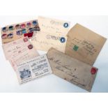 A small collection of mainly late 19th and early 20th Century posted envelopes and other postal