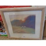 †Doran: a framed pastel drawing entitled 'Summer Afternoon - Sheep Grazing' - signed and dated 98