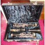 A cased Lark clarinet