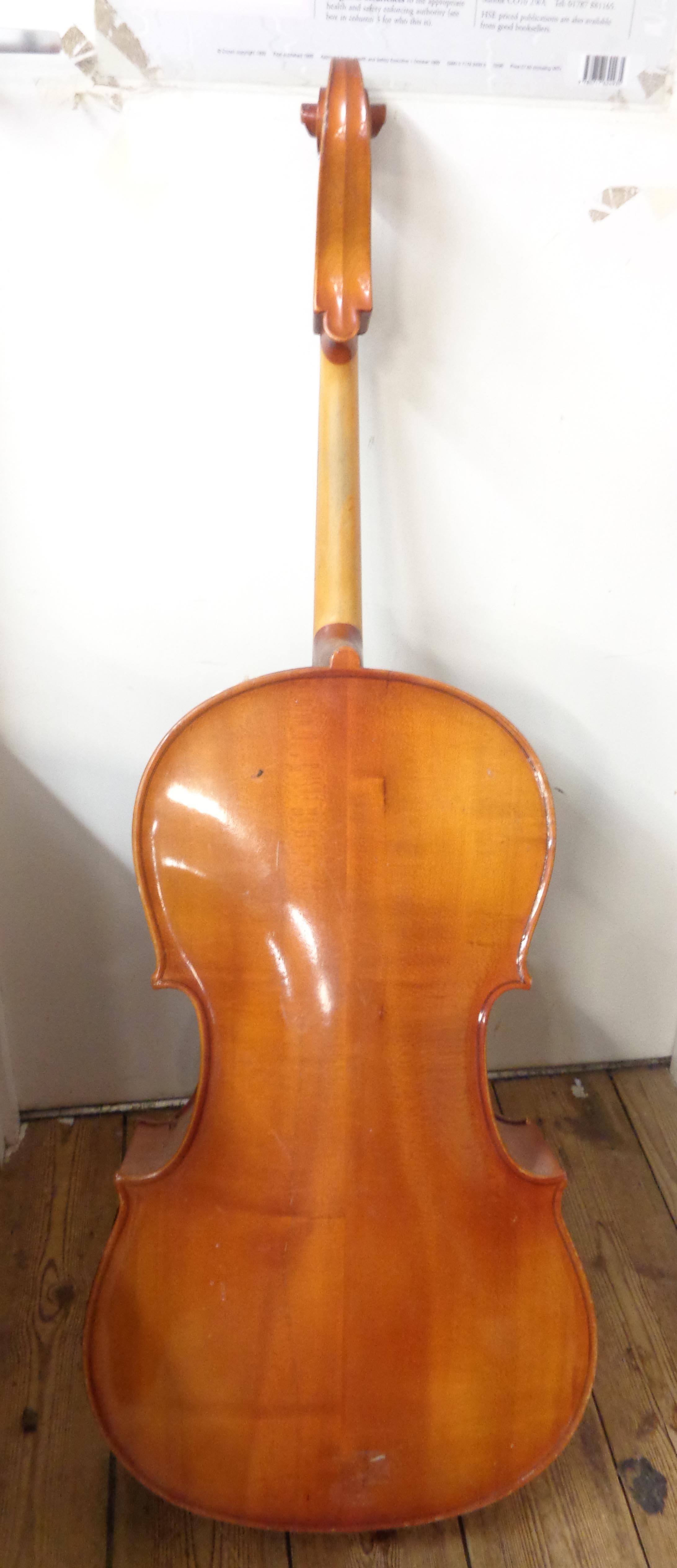 A Romanian made Musikinstrumentenfabrik cello - for restoration - Image 3 of 7