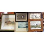 A quantity of assorted framed antique and later hunting prints including "Mrs. M. Harcourt Webb"