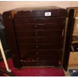 An Art Deco specimen chest with double Wellington style bracket locks and phenolic handles