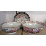 Three antique Chinese bowls - various condition