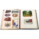An Edwardian album containing clip art, postcards and scraps