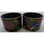 A pair of Oriental cloisonné napkin rings