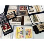 Various small albums containing early 20th Century and later postcards including topographic,