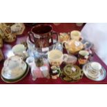 Assorted ceramics including Sandygate 1981 royal wedding loving cup, Carlton Ware 1977 jubilee leg