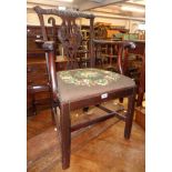 A 19th Century mahogany framed Chippendale style carver chair with acanthus decoration and pierced