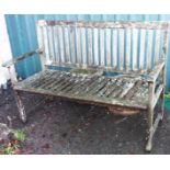 An old wooden garden bench