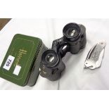 A pair of Carl Zeiss Jena Deltrintem 8X30 binoculars and a late 20th Century military issue