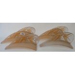 A Lalique Hirondelles twelve section centre light fitting depicting swallows moulded in intaglio