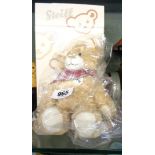 A modern Steiff Luise 20 teddy bear model number 022982 with original tags and Steiff retailer's