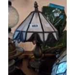 A handmade Tiffany style table lamp