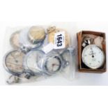 A collection of assorted plated cased pocket watches - various, age, makers and condition