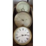 An antique Murray & Heath sedan style brass cased aneroid barometer - sold with a Henry Hughes & Son