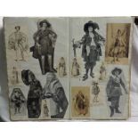 An Edwardian scrapbook entitled Costume containing various historical costume scraps