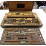 Three cased vintage tap and die sets