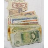 A small collection of bank notes including Fforde and Page £1, etc. - various condition