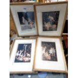 A set of four gilt framed coloured prints After Margaret W. Tarrant, depicting children representing