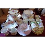 A quantity of ceramics including oversized Hammersley Lady Patricia pattern tea cup and saucer,