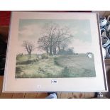 Gerald Hughes: a framed limited edition coloured print entitled "Chiltern Grove" - signed, titled