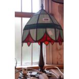 A handmade Tiffany style table lamp