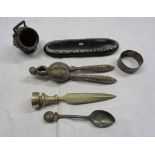 A small quantity of collectables including Victorian nutcrackers, Indian miniature white metal