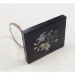 A Victorian pietra dura miniature picture frame with floral decoration
