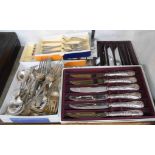 Various boxed and loose silver plated cutlery including Viners and other makers