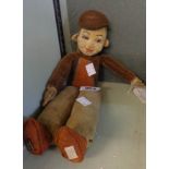 A vintage Norah Wellings cloth Cossack doll with cap