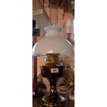 A Chinese blanc de chine lamp - sold with an Aladdin table oil lamp