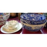 A George Jones Abbey bowl, a Copeland Spode Italian similar, a Rockingham cup and saucer, and a