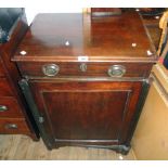 A 24" 19th Century mahogany cabinet with frieze drawer and three further long graduated drawers