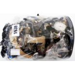 A bag containing a collection of assorted gentleman's watches - various makers and condition