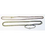 An import marked 375 gold rope-twist neck chain - sold with another marked 375