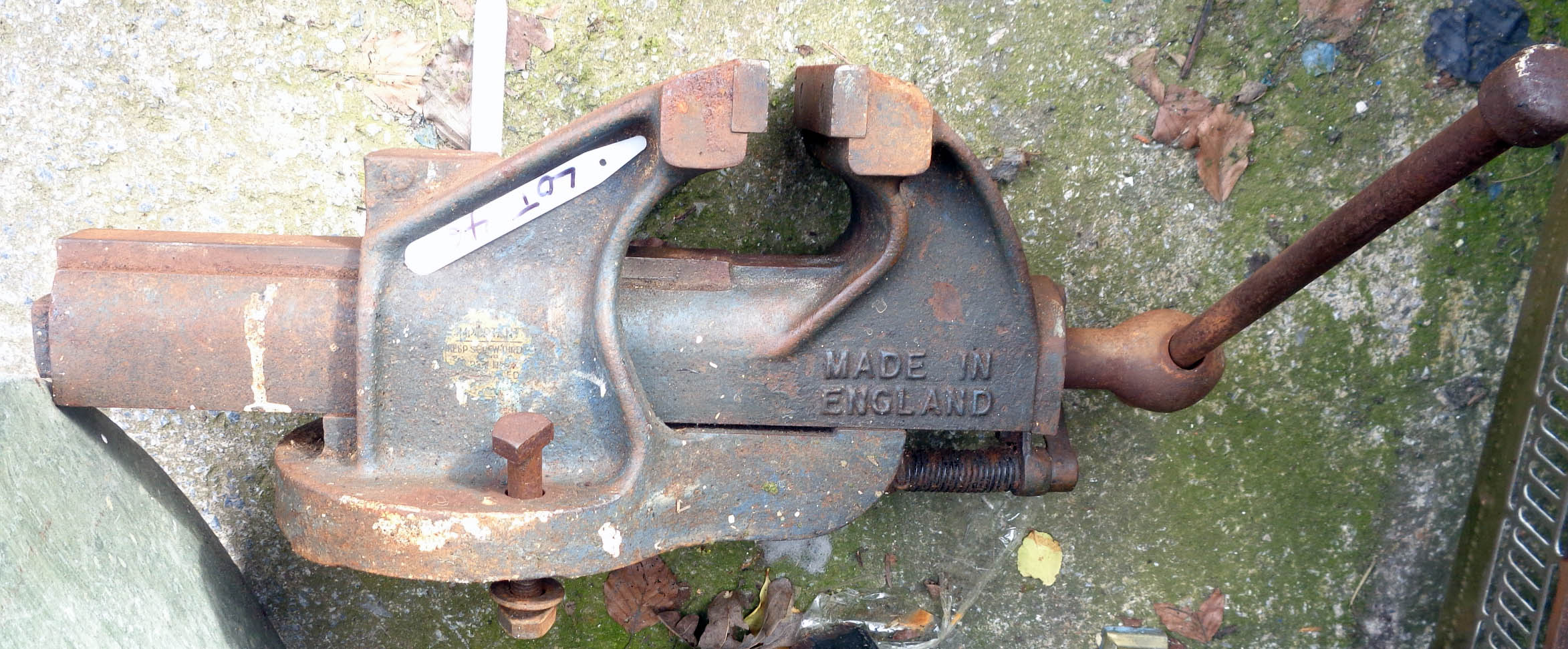 A large Record bench vise